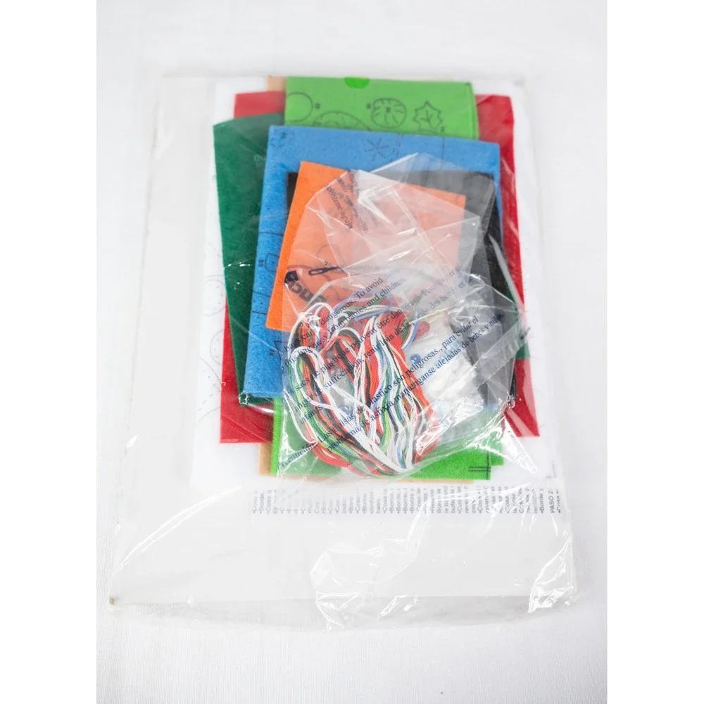 Bucilla Snowman Games Felt Stocking Kit 18in Blue‎ White NEW 86301 Christmas
